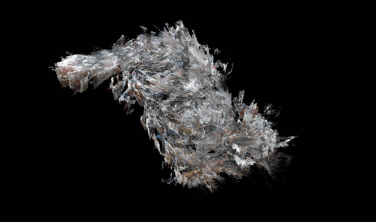 3D point cloud map of the inspected environment